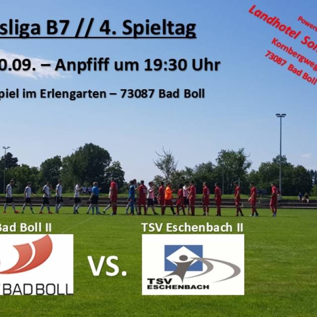 +++ Derbytime: TSV Bad Boll II gegen TSV Eschenbach II +++